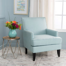 Load image into Gallery viewer, Serenada - Upholstered Fabric Club Chair With Nailhead Trim And Tapered Birch Legs
