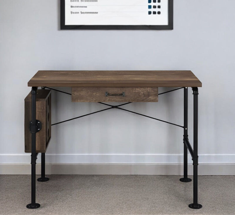 39" Writing Desk - Brown And Black