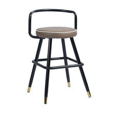 Load image into Gallery viewer, 24" Modern Steel Low Back Counter Height Bar Chairs (Set of 2) - Black
