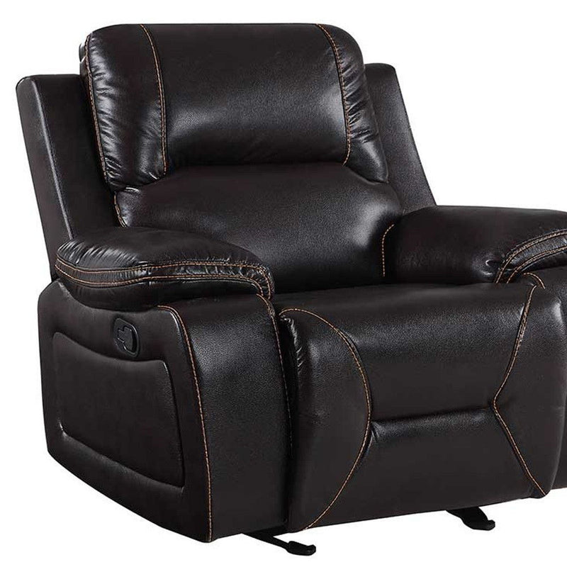 Microsuede Manual Gliding Recliner (329441) - Brown