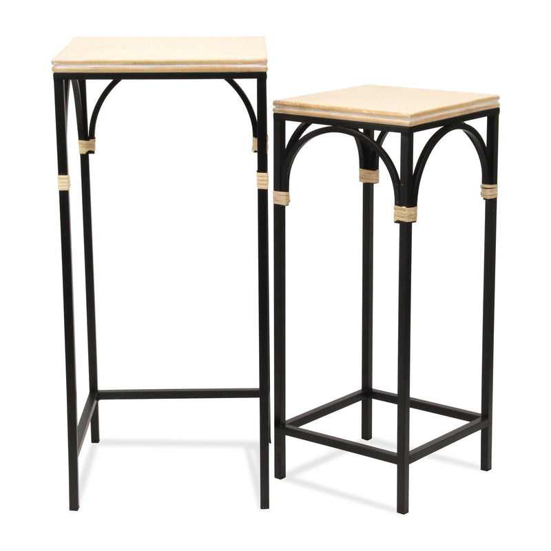 Square Nested Tables (Set of 2) - Light Brown
