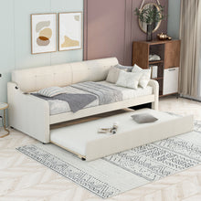 Load image into Gallery viewer, Upholstered Daybed With Trundle And USB Charging
