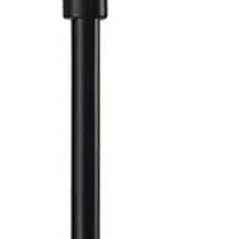 Tailored Metal Torchiere With Bright Illumination - Black
