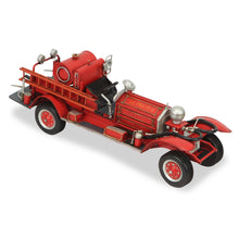 Load image into Gallery viewer, Hand Painted 1920's Fire Truck Model Car - Red / Silver
