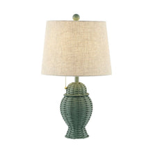 Load image into Gallery viewer, Urn Bedside Lamps With Empire Shades (Set of 2) - Green
