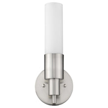 Load image into Gallery viewer, Narrow Wall Light With Frosted Glass Shade - Silver

