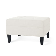 Load image into Gallery viewer, Ottoman With Birch Wood Legs And Cushioned Top For Comfort
