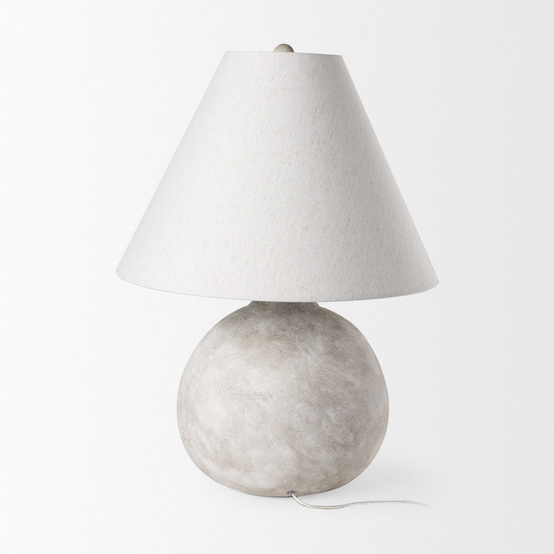Novelty Table Lamp With Bell Shade - Tan