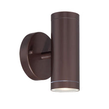 Load image into Gallery viewer, LED Two Light Can Shape Wall Sconce - Bronze

