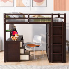 Load image into Gallery viewer, Loft Bed With Drawers, Desk, And Wardrobe
