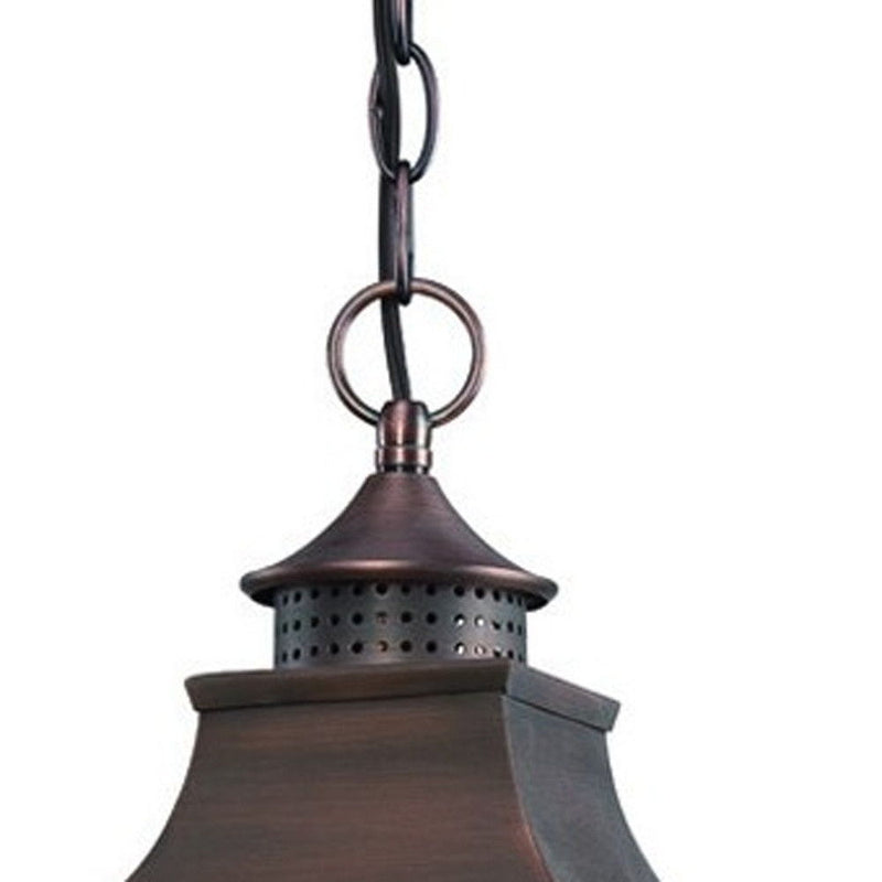 St. Charles 3-Light Acopper Patina Hanging Light - Brown