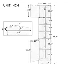 Load image into Gallery viewer, Multi Functional Corner Cabinet With Adjustable Shelves And 2 Doors
