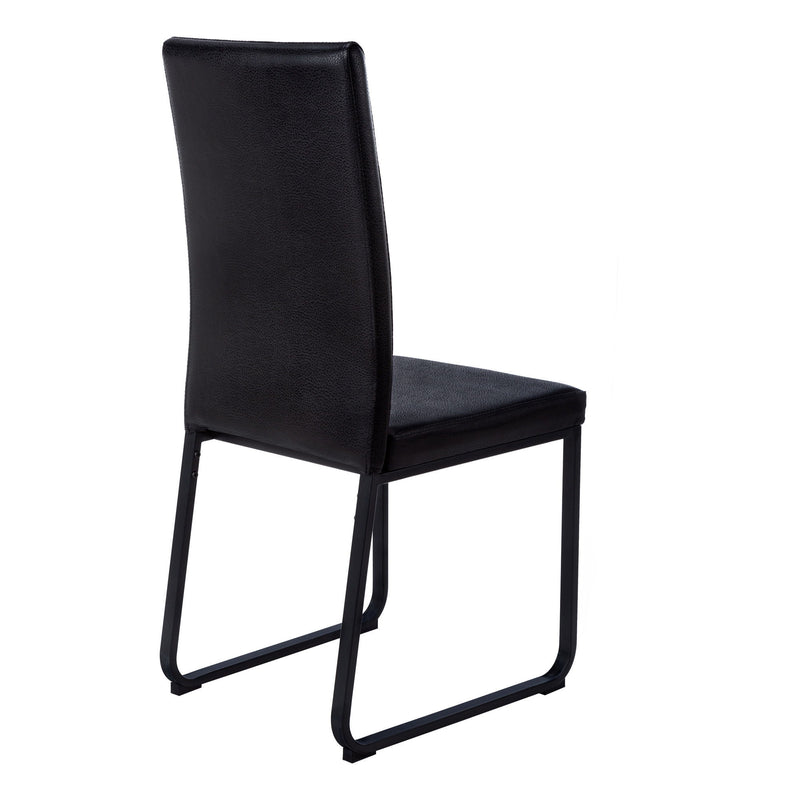 Upholstered Dining Side Chairs (Set of 2) - Black