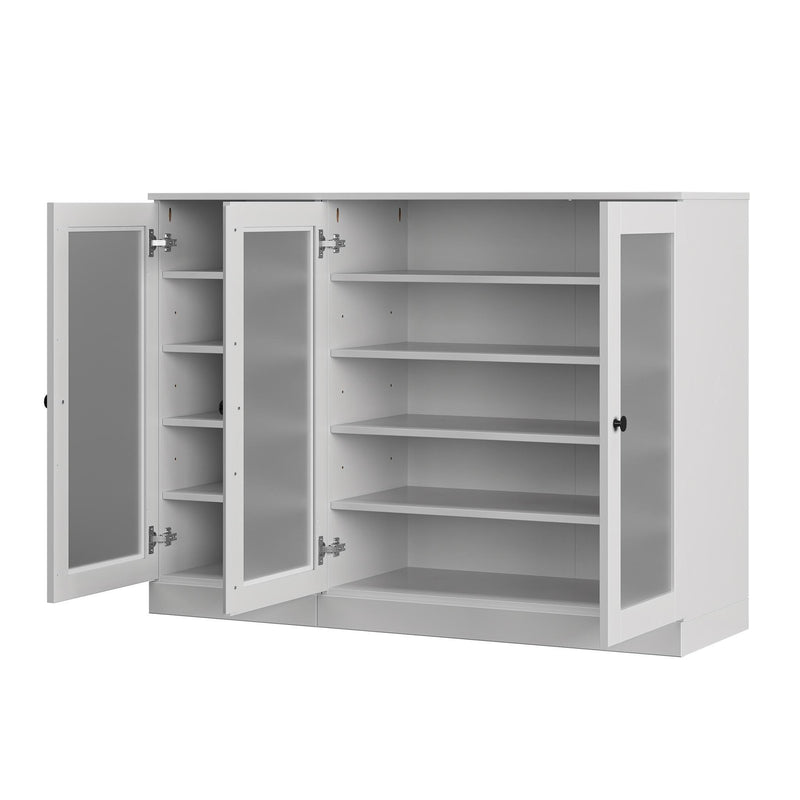 Solid Woodshoe Storage Cabinet (756031) - White
