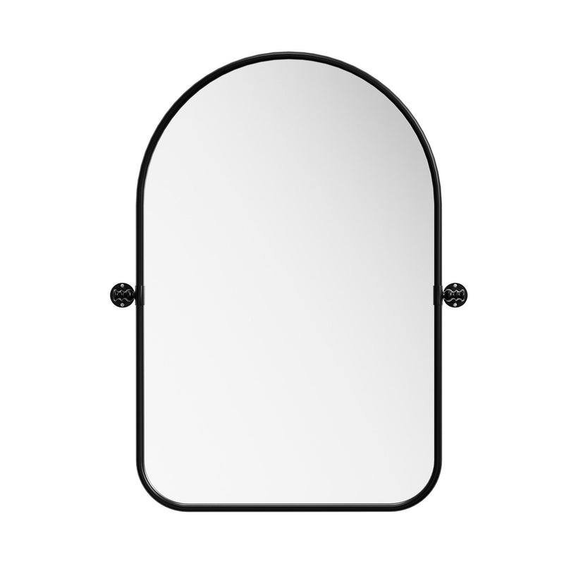 36" Arch Iron Framed Bathroom Vanity Mirror - Gold