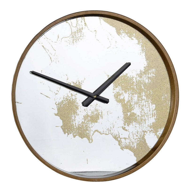Modern Round Wall Clock - Gold / White
