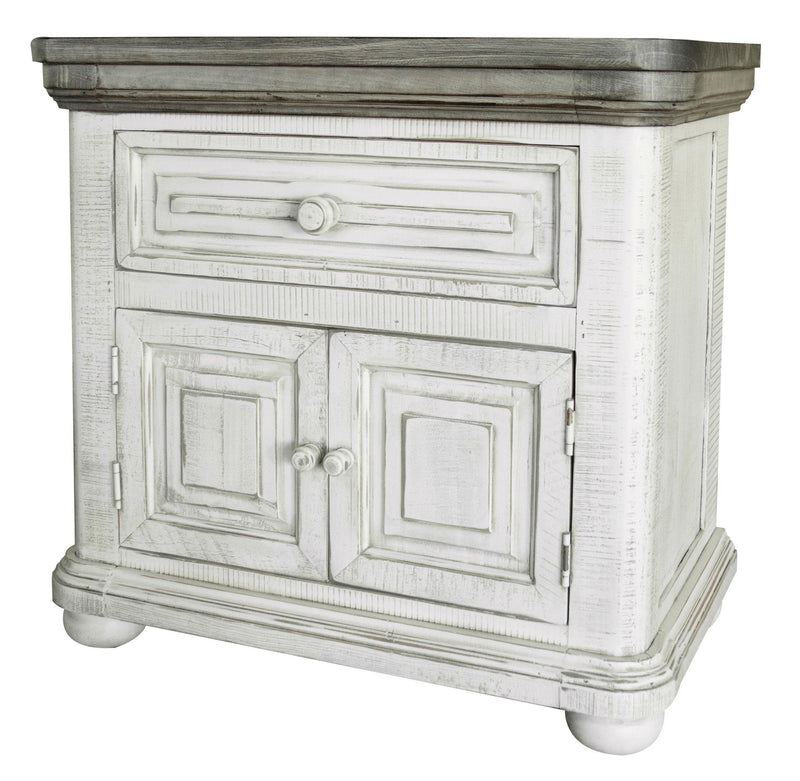 28" x 16.3" x 26.5" One Drawer Nightstand - Ivory