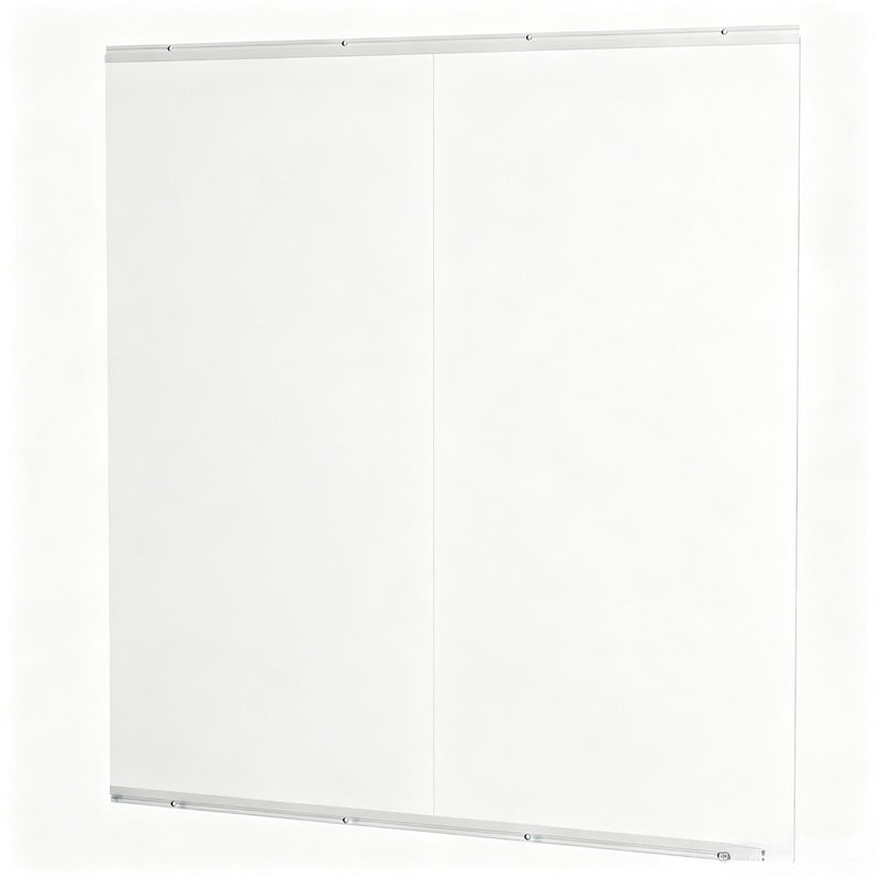 X 24" Frameless Work Out Mirrors (Set of 2) - Silver