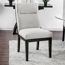 Load image into Gallery viewer, 2 Tone Chairs With Tapered Legs (Set of 2) - Beige / Black / Black
