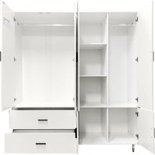 Load image into Gallery viewer, 71" Mirro Five Door Two Drawer Combo Dresser - White
