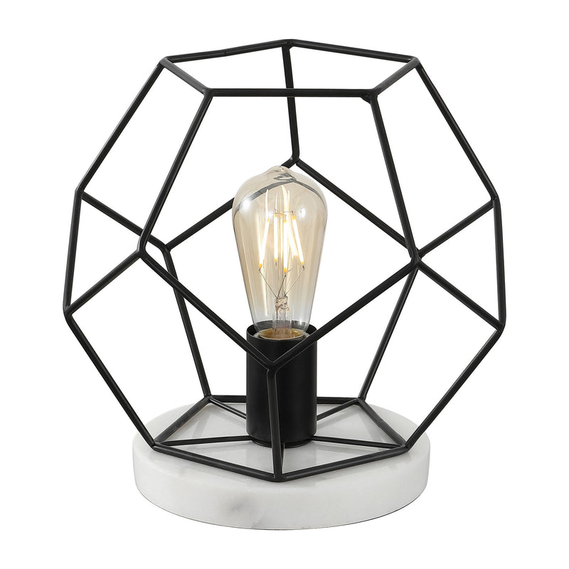 10" Geometric Table Lamp LED - Black