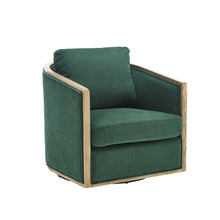 Load image into Gallery viewer, Corduroy Barrel Chair, 360 Degree Swivel
