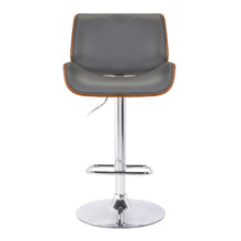 Load image into Gallery viewer, 46" Swivel, Low Back Adjustable Height Bar Chair - Gray / Silver
