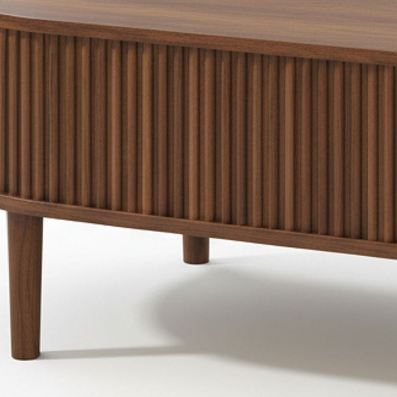 Wood Oval Lift Top Coffee Table - Brown