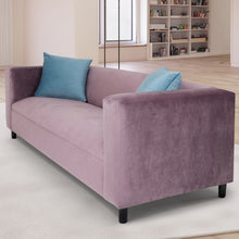 Load image into Gallery viewer, Velvet Sofa for Living Room with Pillows, Modern 3-Seater Sofas Couches for Bedroom, Office, and Apartment with Solid Wood Frame (Lavender)
