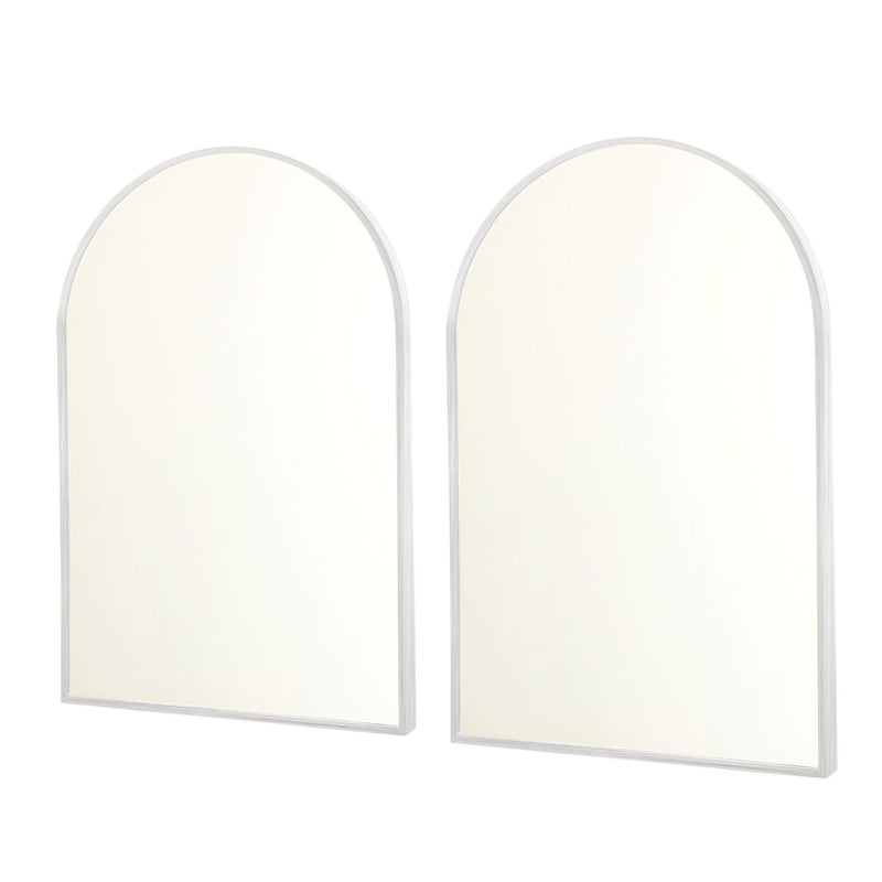 36" Arch Framed Accent Mirror - Silver