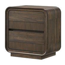 Load image into Gallery viewer, Flair Rounded Edges Nightstand, 2 Drawer Storage - Brown
