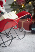 Load image into Gallery viewer, Iron Sleigh Large, Distressed Christmas Santa Sleigh Holiday Decoration
