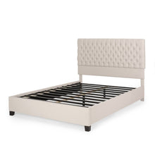 Load image into Gallery viewer, Cumulus - Fully Upholstered Fabric Queen Bed Set - Ivory
