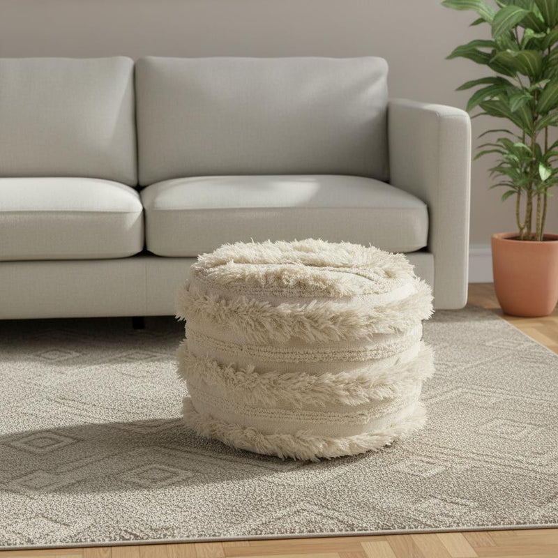 Cotton Ottoman - Ivory