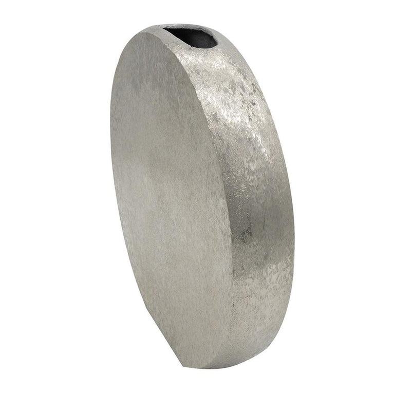 Round Disc Table Vase - Silver