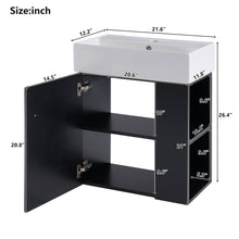 Load image into Gallery viewer, Modern Floating Bathroom Vanity With Ceramic Basin Perfect For Small Bathrooms
