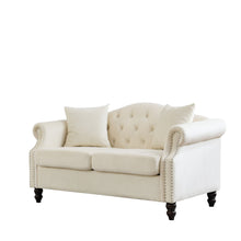 Load image into Gallery viewer, 2 Seater Chesterfield Sofa With Rolled Arms And Nailhead Trim For Living Room
