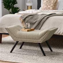 Load image into Gallery viewer, Hariata - Contemporary Fabric Tufted Ottoman Bench - Beige
