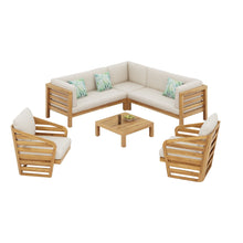 Load image into Gallery viewer, Royal - Acacia 6 Piece Sofa Sectional Sets - Beige
