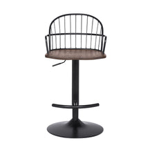 Load image into Gallery viewer, Iron Low Back Adjustable Height Bar Chair - Brown And Black
