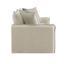 Load image into Gallery viewer, Upendo - Pattern Linen Loveseat With 2 Toss Pillows - Beige
