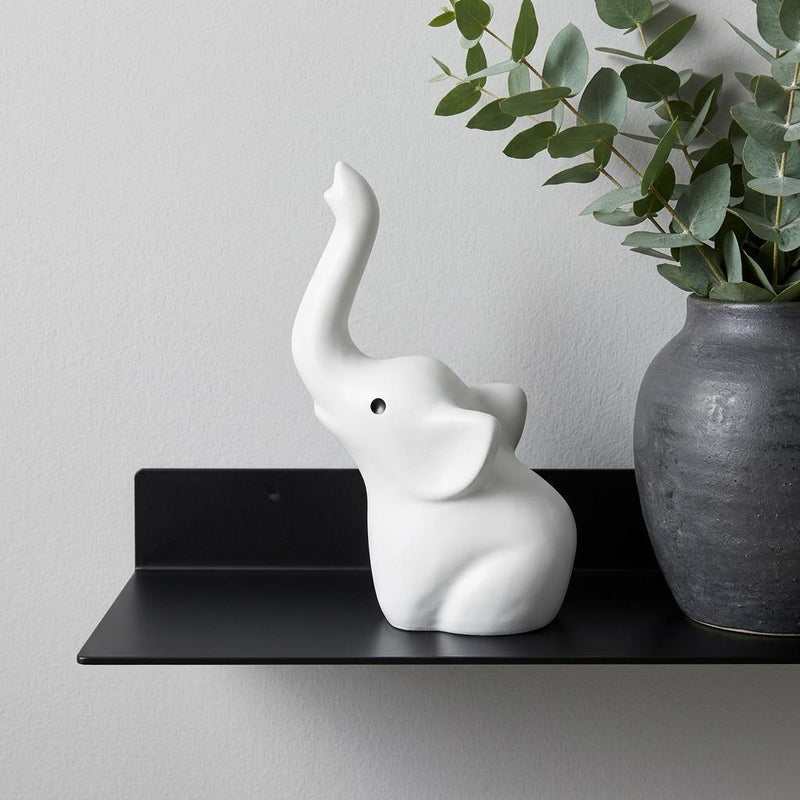 Elephant Elephant Figurine Tabletop Sculpture - White