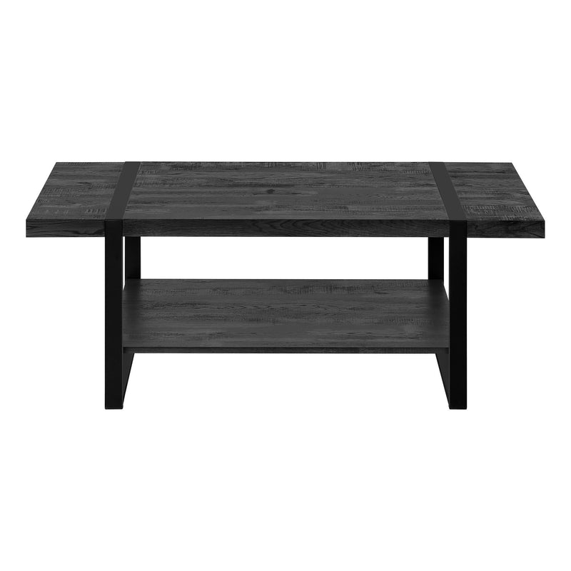 47" Coffee Table With Shelf - Black