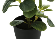 Load image into Gallery viewer, 14" Tall, Artificial Plant, Ficus, Indoor, Faux, Fake, Table, Greenery, Potted, Decorative (Set of 2) - Green / Black
