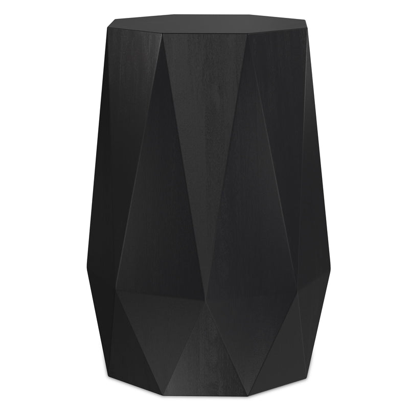 Solid Wood End Table - Black