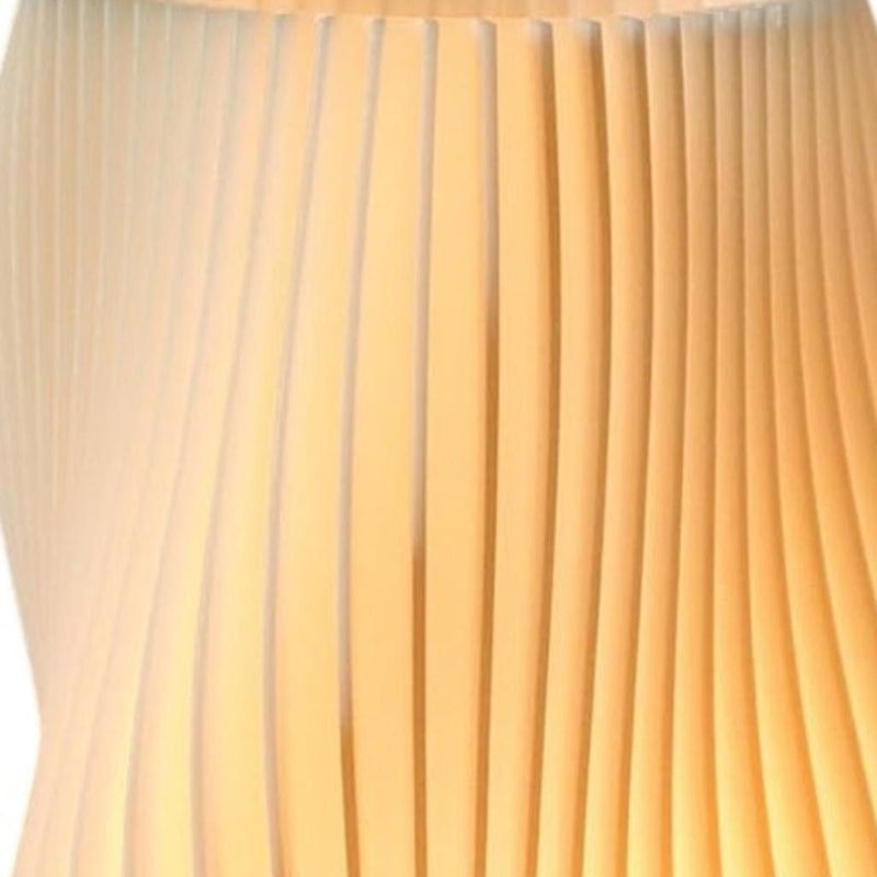 Wavy Geometric Battery Operated Table Lamp - Beige