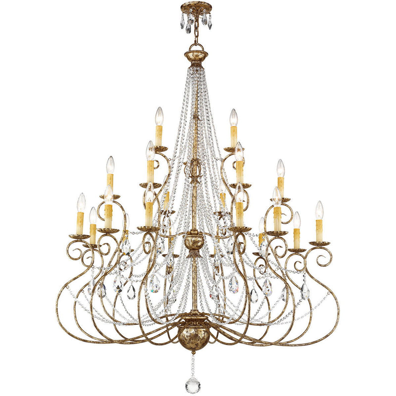 54" Multi Light Dimmable Chandelier With Shades - Bronze