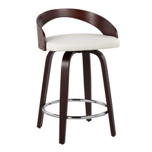 Load image into Gallery viewer, Grotto - Contemporary Fixed Height Counter Stool &amp; Swivel With Round Footrest (Set of 2)
