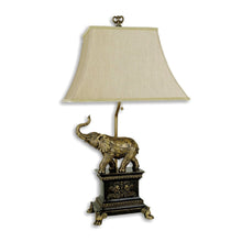 Load image into Gallery viewer, Antique Elephant Table Lamp - Bronze
