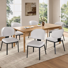Load image into Gallery viewer, 7 Pieces Contemporary Dining Set With Faux Leather Chairs
